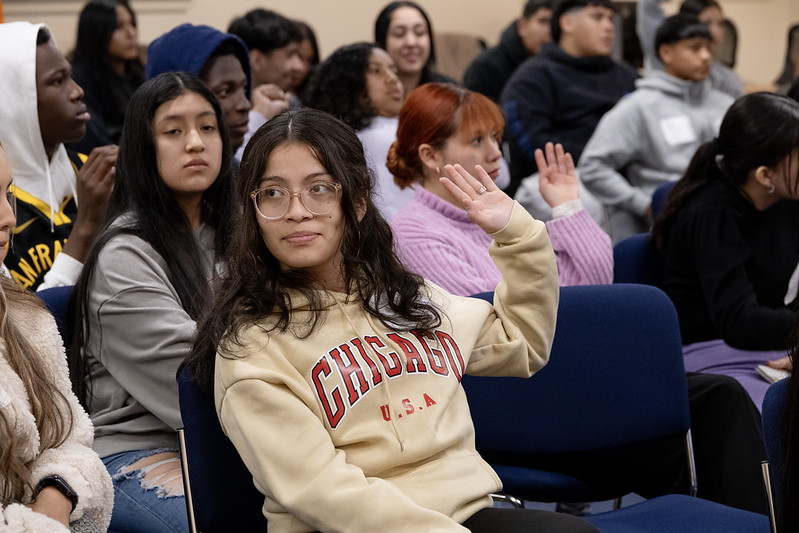 Student attends a recent event with the Migrant Education Program as they learned about Colorado state government.