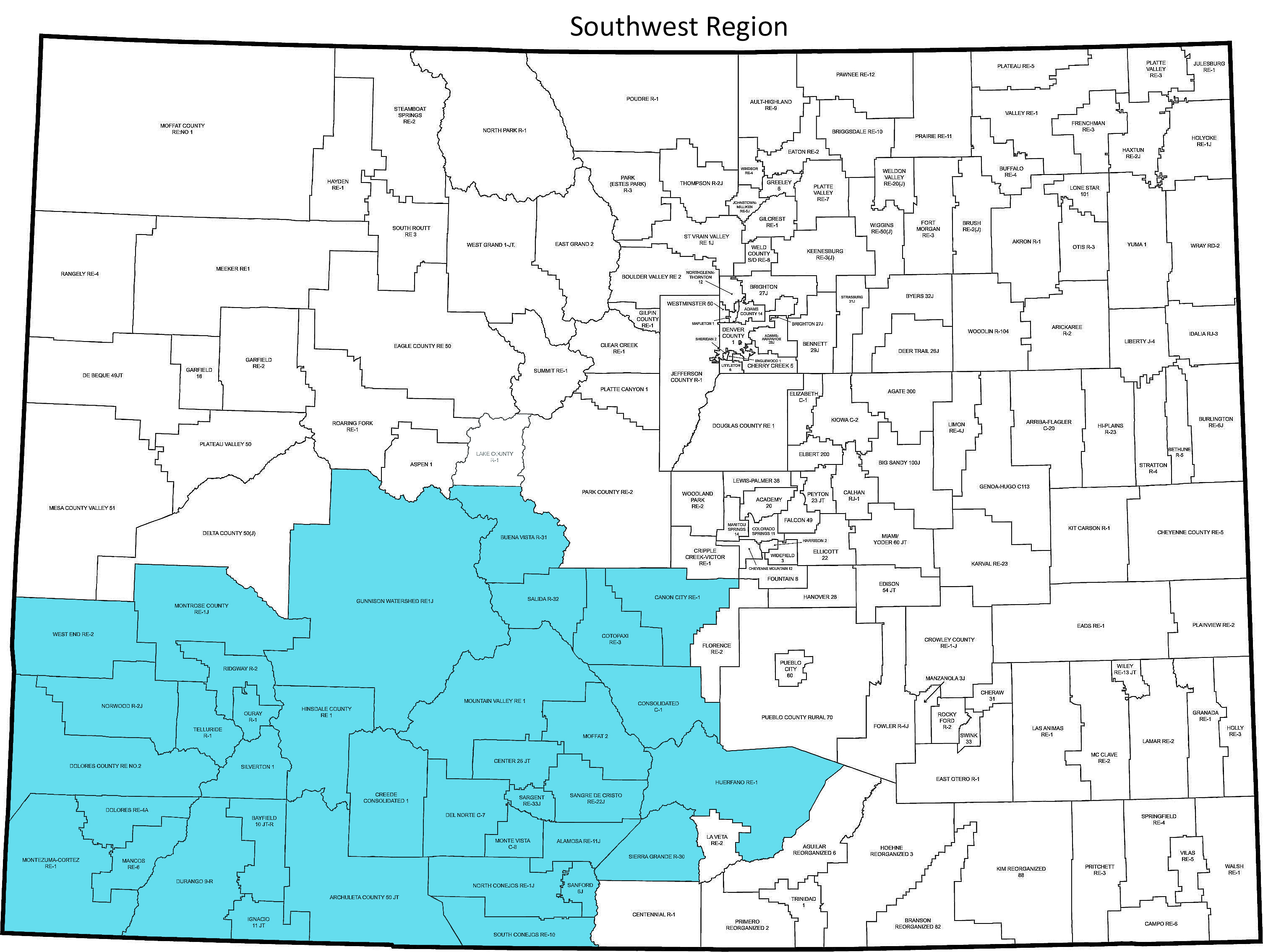 Southwest Territory Map
