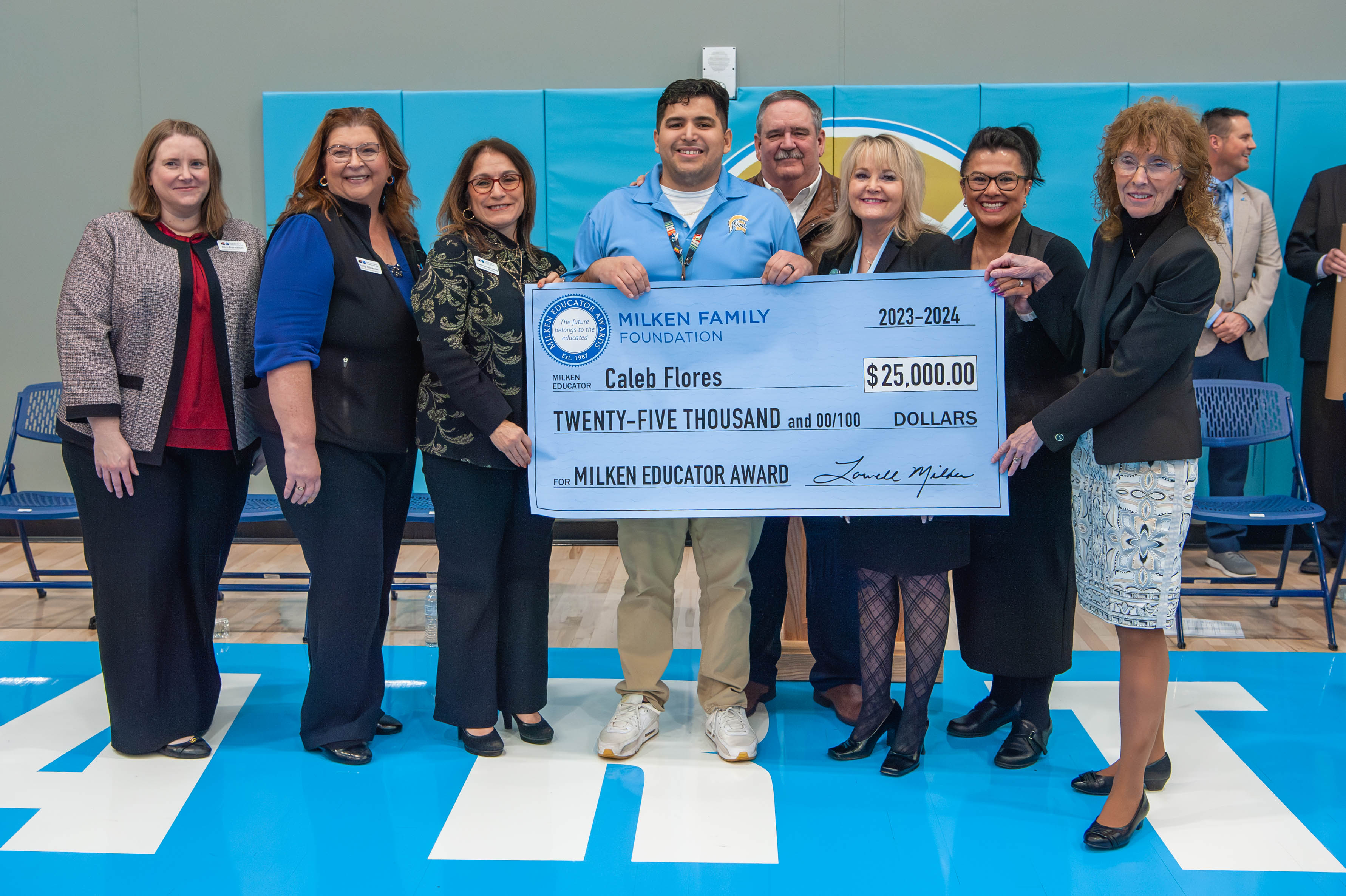 Caleb Flores, 2023 Milken Award Winner, at Greeley West High School