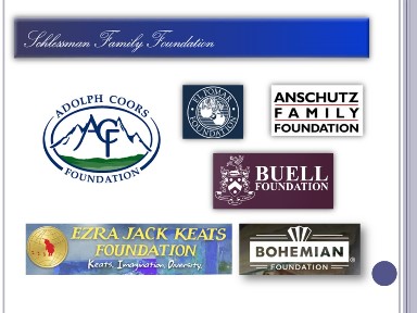 graphic showing logos of private foundation funding sources