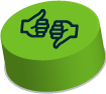icon depicting thumbs up and thumbs down
