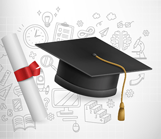 Image for ICAP and GG Support page - cap and diploma cropped
