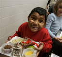 2nd Graders in a lunch line at East Elementary