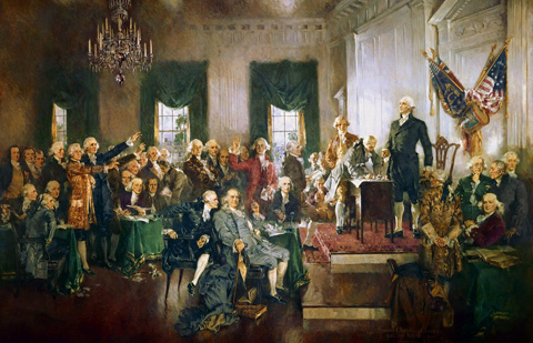 Scene at the Signing of the Constitution