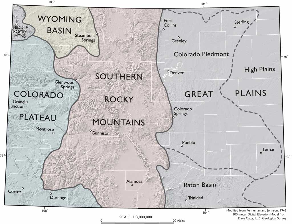 Map of Colorado's regions