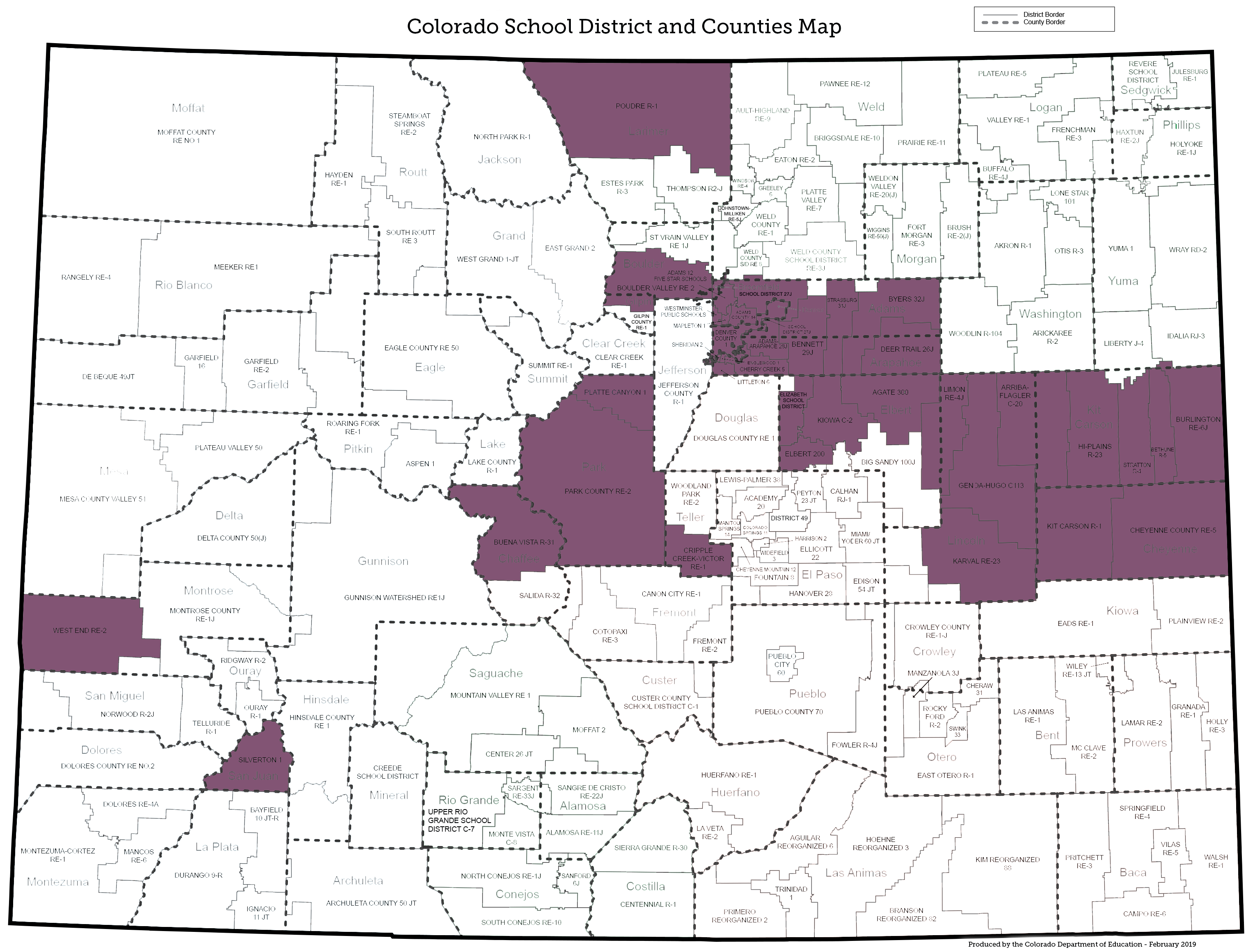 Denver and East Region Map