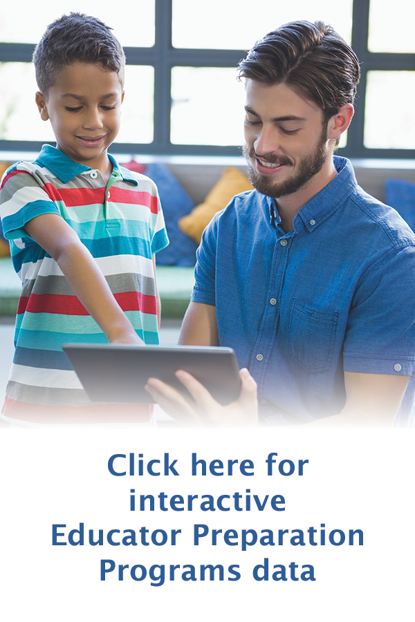 Teacher working with a student on an tablet. 