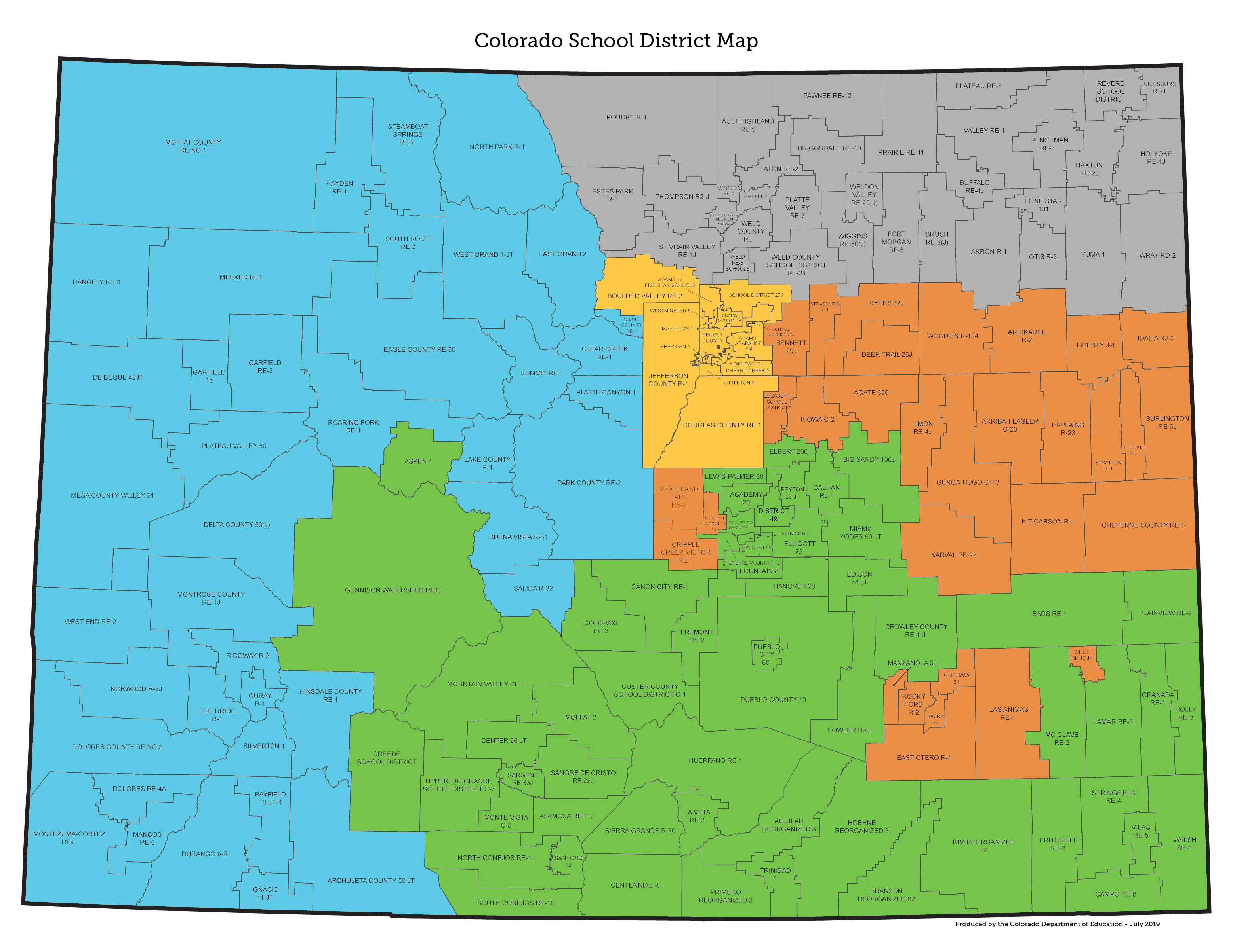 Educator Recruitment and Retention District Regional Map- this map shows each of the regions belonging to members of the ERR Specialists