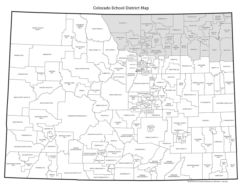 Educator Recruitment and Retention District Northeast Map- this map shows the Northeast school districts assigned to an ERR Specialist