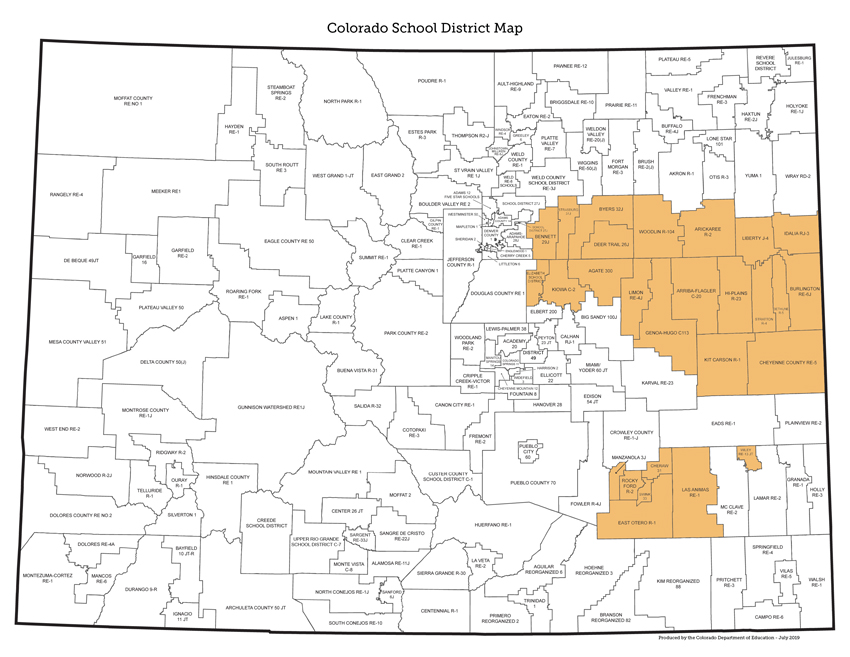 Educator Recruitment and Retention District East Central Map- this map shows the East Central school districts assigned to an ERR Specialist