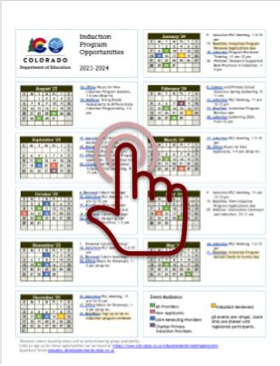 image of a calendar, preview of the pdf you can download by clicking. alt version of calendar available