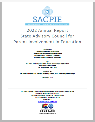 Coverpage of the SACPIE 2022 annual report