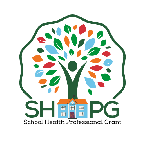 Computer illustrated image of a tree with colorful leaves. At the center of the image where the trunk would be is a person without arms stretched upwards. At the base of the tree is a school house with the letters SH to its right and PG to its left. Underneath is the phrase 