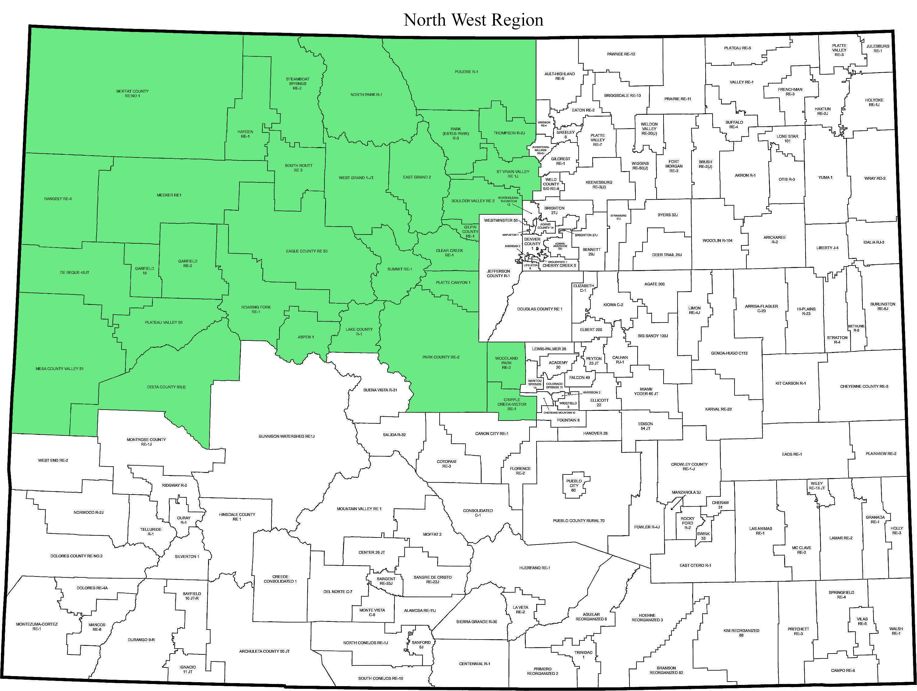 Northwest Region of Colorado
