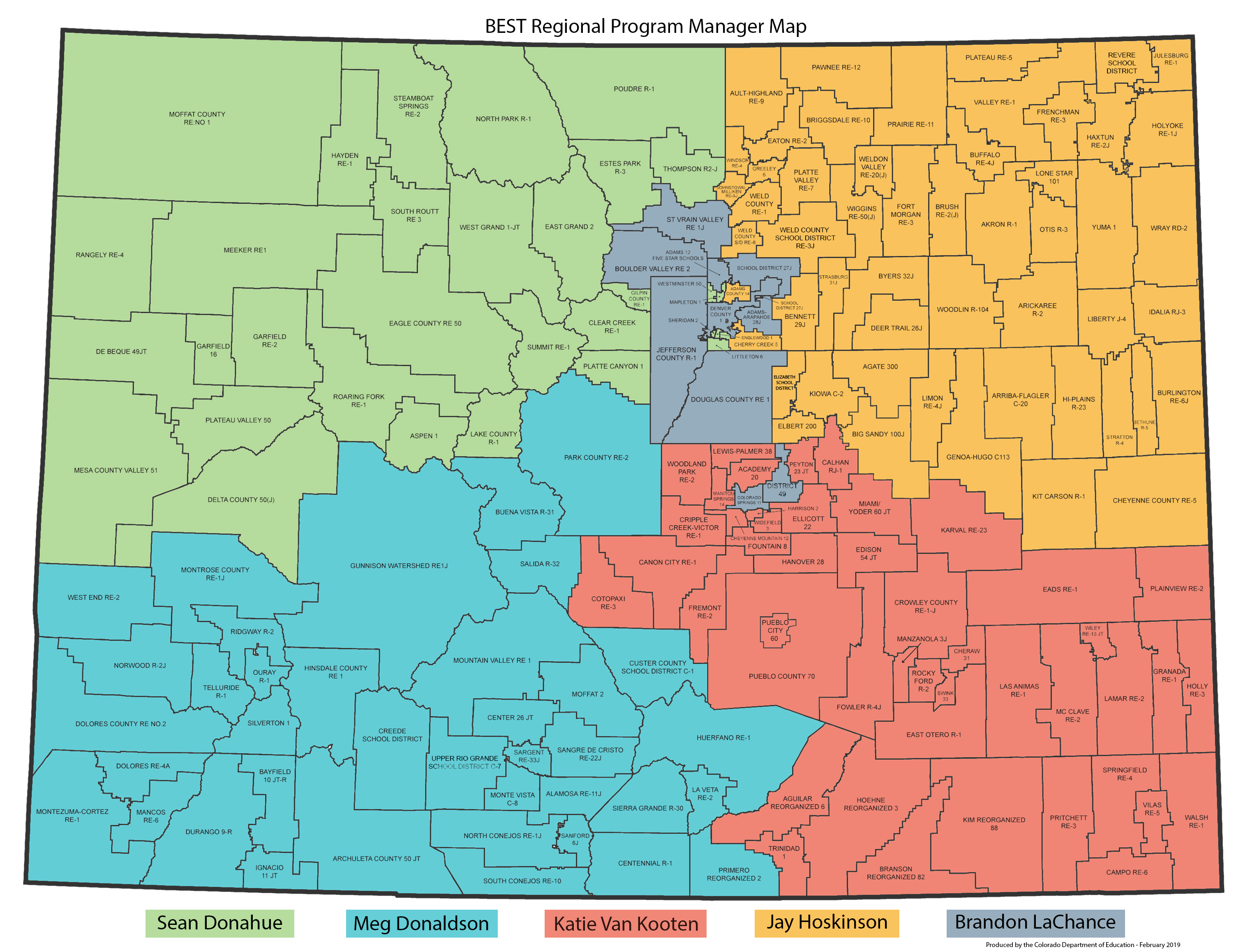 BEST Regional Program Manager Territory Map