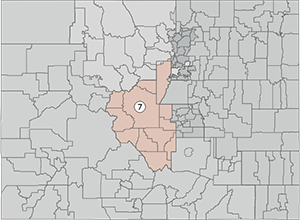 Colorado Congressional District Map showing District 7
