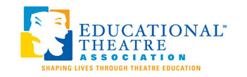 A decorative logo for the Educational Theatre Association.