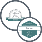 Graphic showing both the 2009 and 2020 logos for dance
