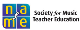 A decorative logo for the Society for Music Teacher Education.