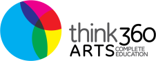A decorative Think 360 Arts logo.