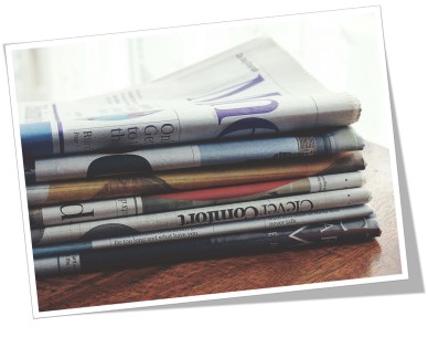 stack of newspapers