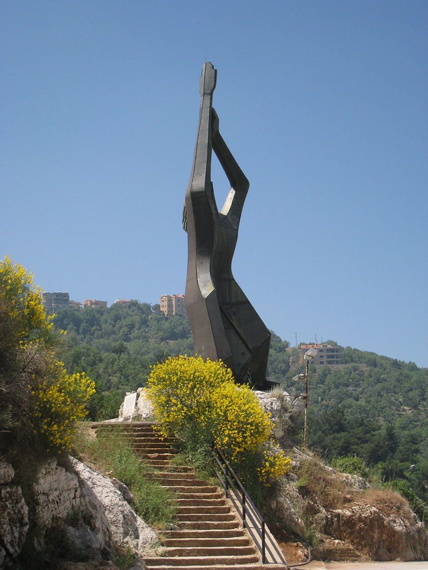The Armenian Genocide memorial at the Armenian Seminary in Bikfaya, Lebanon. (built in 1965)