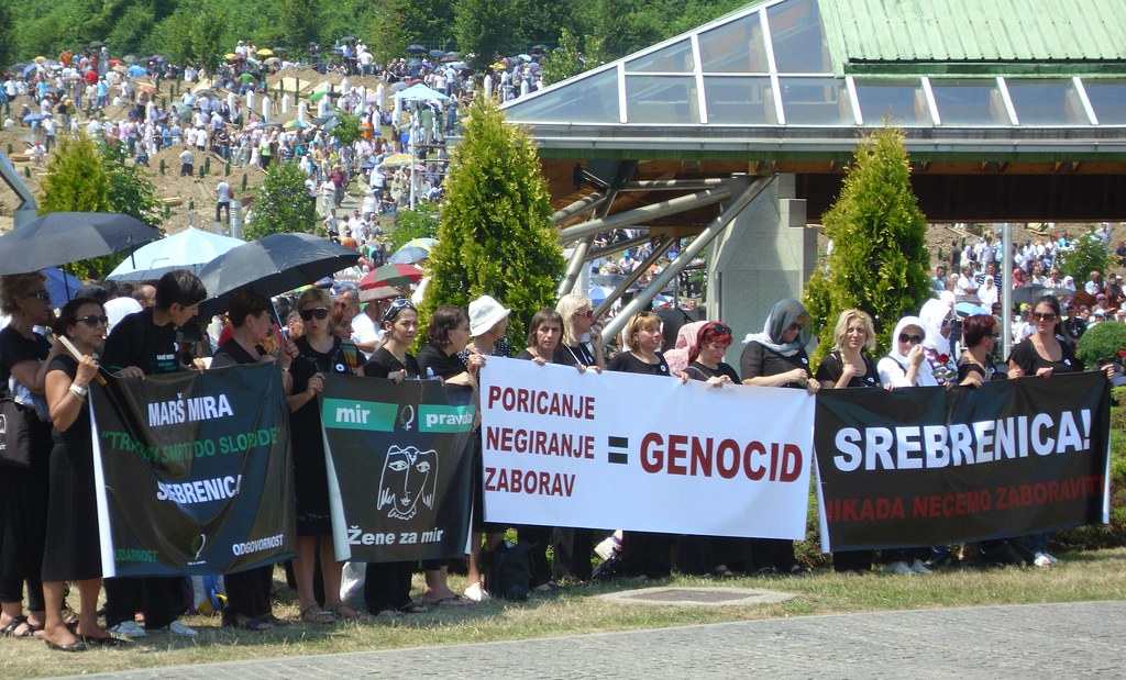 Rally for Justice and Truth for Bosnia, survivors and descendants in attendance.