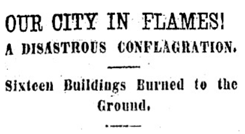 Newspaper Article of Fire, Clara Brown's House