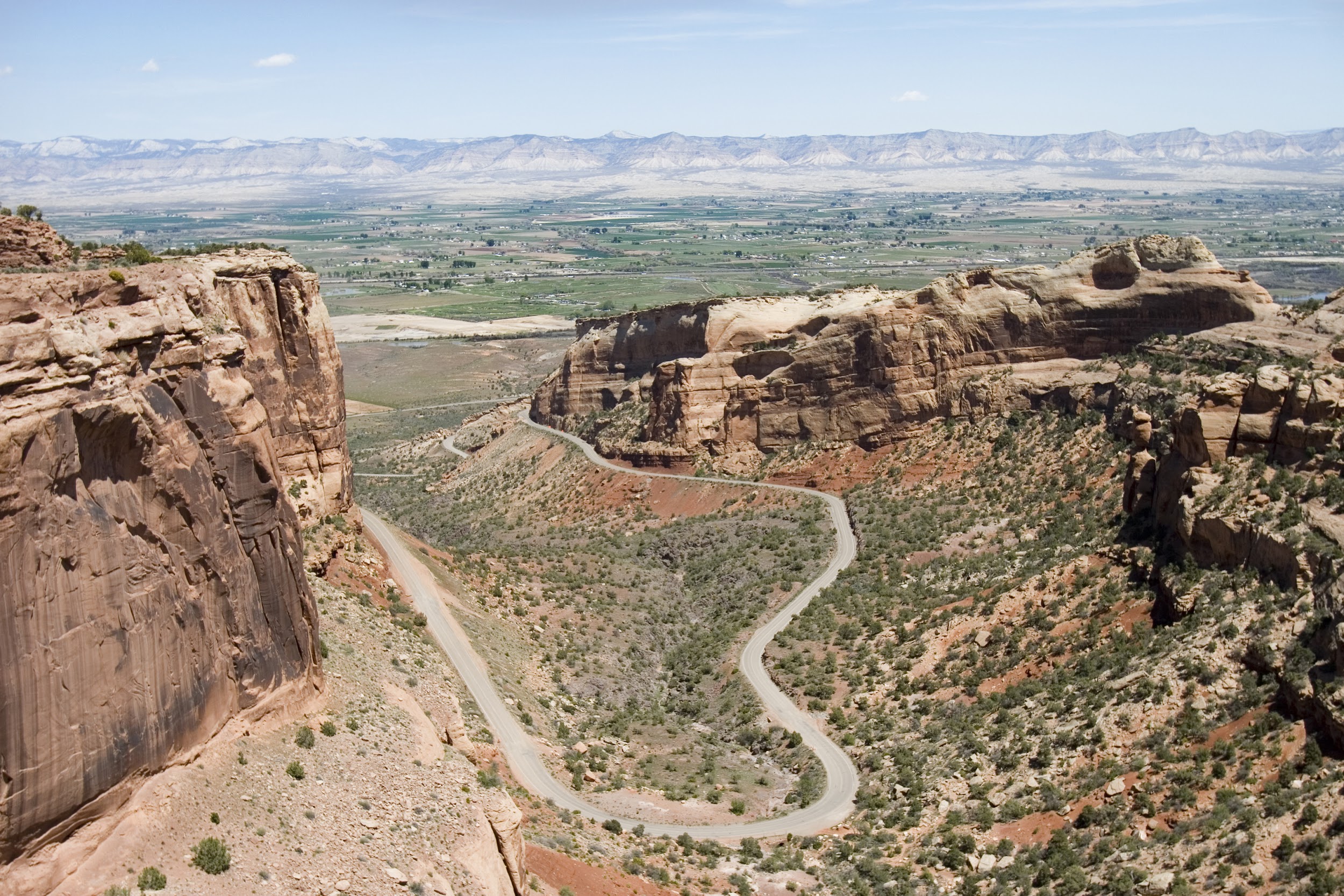 This image shows part of the Grand Mesa and part of Colorado National Monument