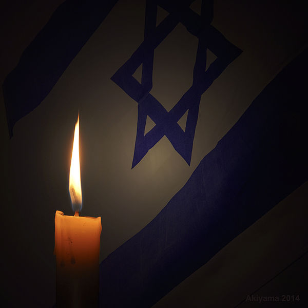 A Holocaust Remembrance Candle