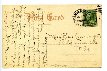 Postcard Cripple Creek Short Line (Back)