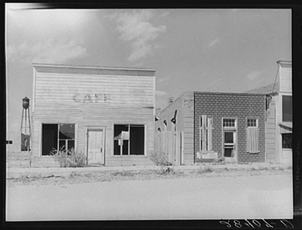 Abandoned Buildings, Keota 1939