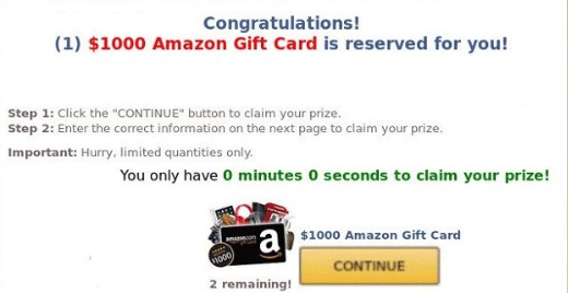 Amazon Gift Card Offer Scam