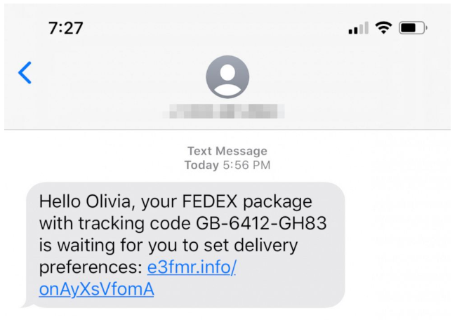 FedEx Text Message Scam