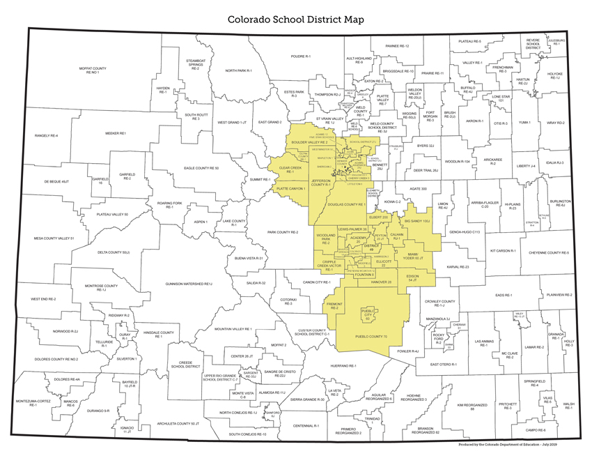 Educator Recruitment and Retention District Central Map- this map shows the Central school districts assigned to an ERR Specialist