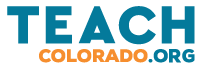 This is the logo for TEACH Colorado