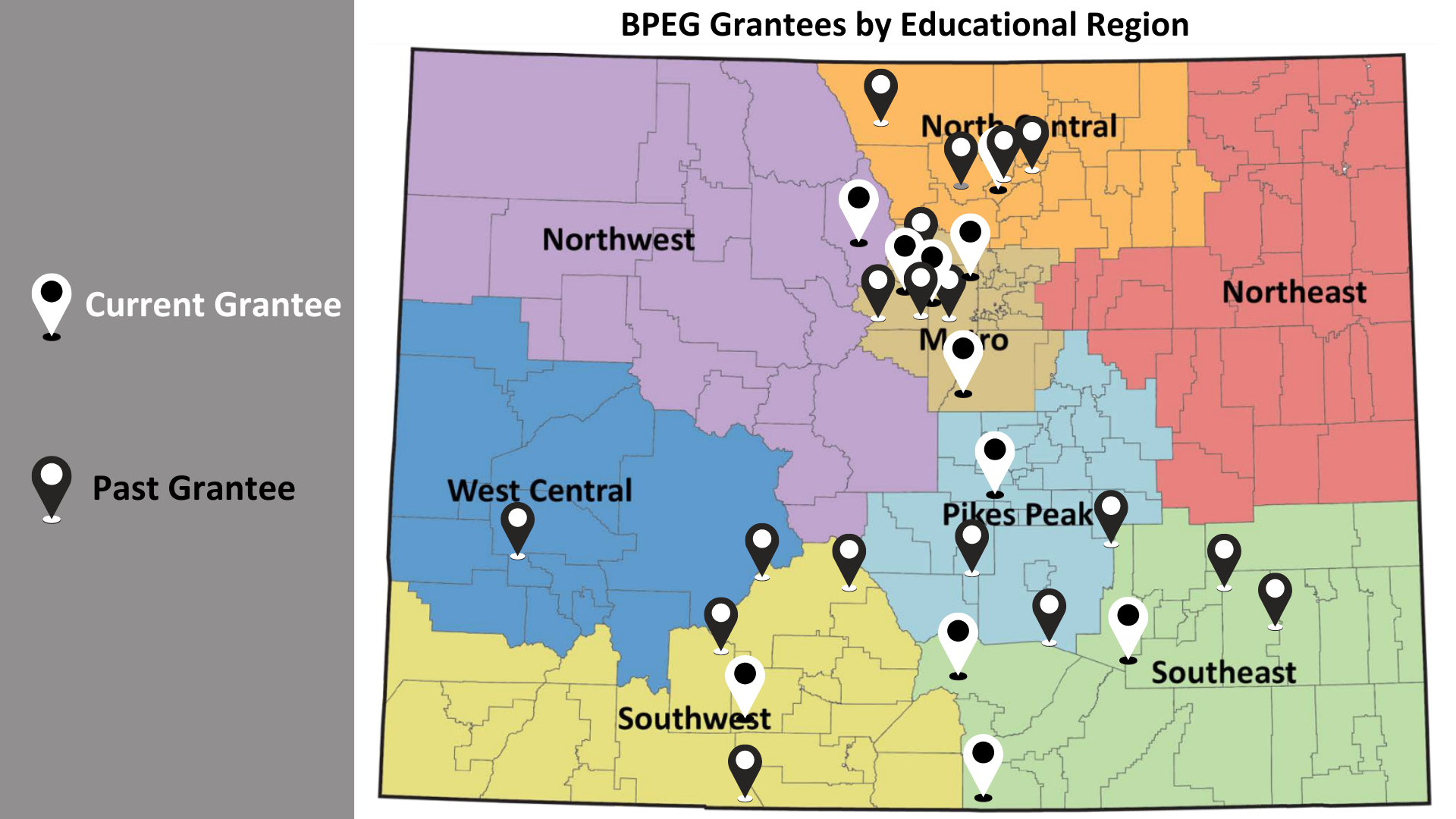 2023 BPEG Program Grantees Map