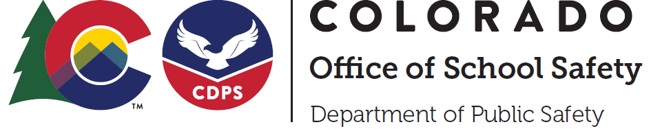 Colorado Office of School Safety Logo: the letter 'C' with mountains and a tree next to a circle with an eagle in it.