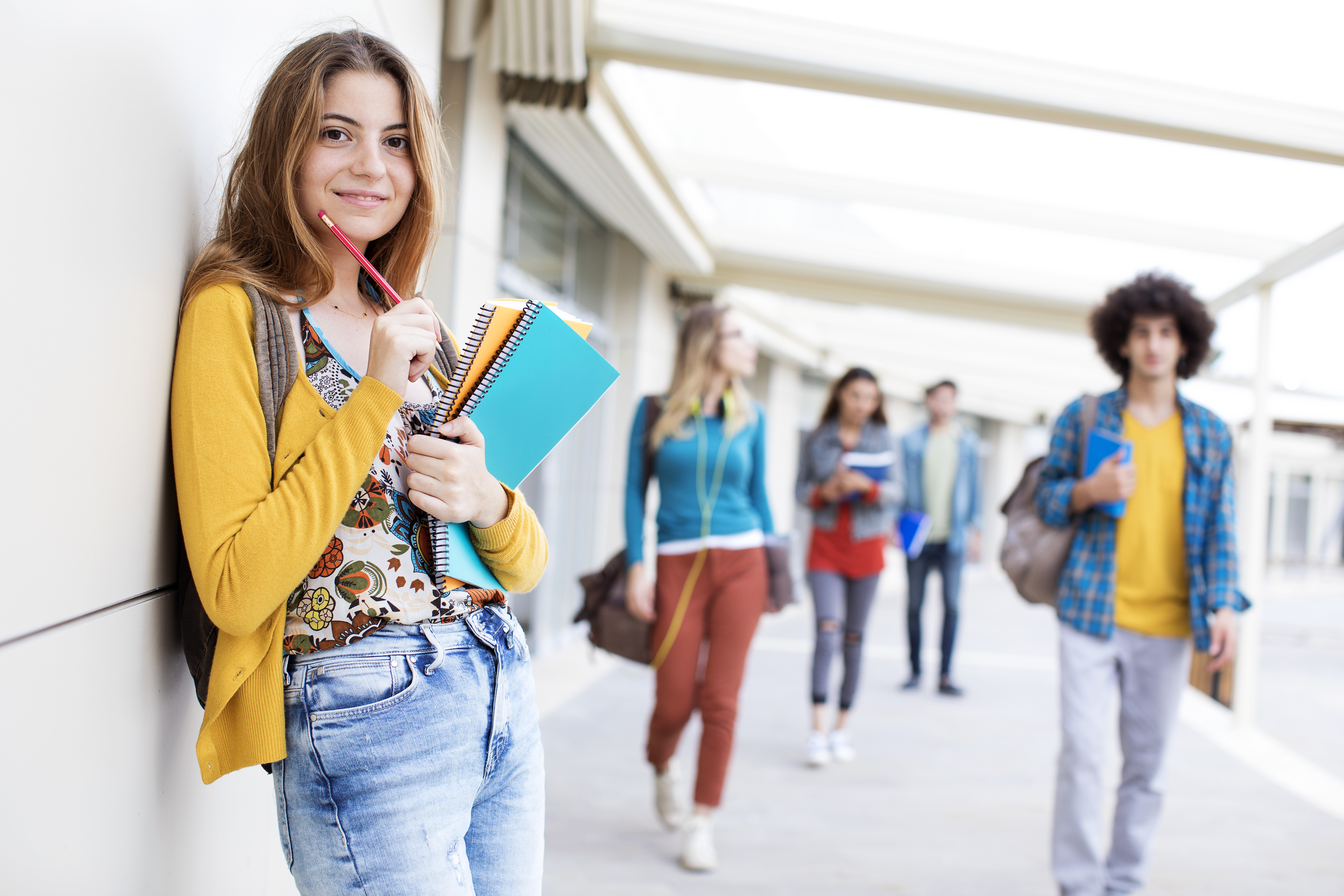 Teenagers in Hallway