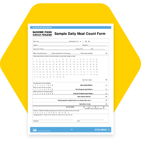 Sample Daily Meal Count Form